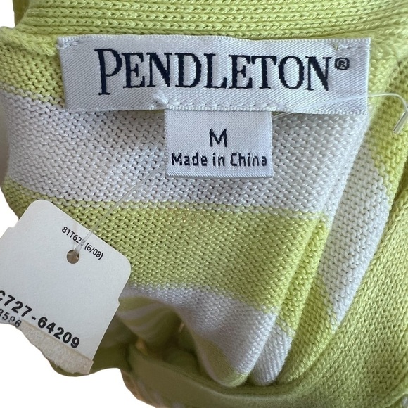 PENDLETON Lime Green Striped Cardigan - Picture 5 of 5